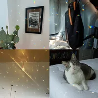 2pcs 30mm Round Crystal Sun Catchers, Glass Prism Hanging Sun Catchers, Rainbow Maker For Window, Balcony,  Garden Decorat 5