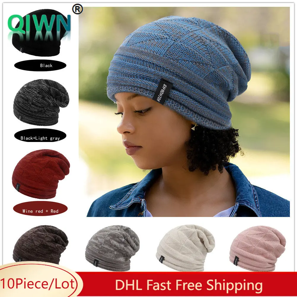 10/20pcs Bulk Wholesale Men Women Pile Hats Fashion Stretchy Knitted