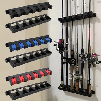 Easy-Install ABS Fishing Rod Wall Rack High-Density Foam Grip Storage for Garage Sports Equipment Rod Holders for Fishing Rods 1