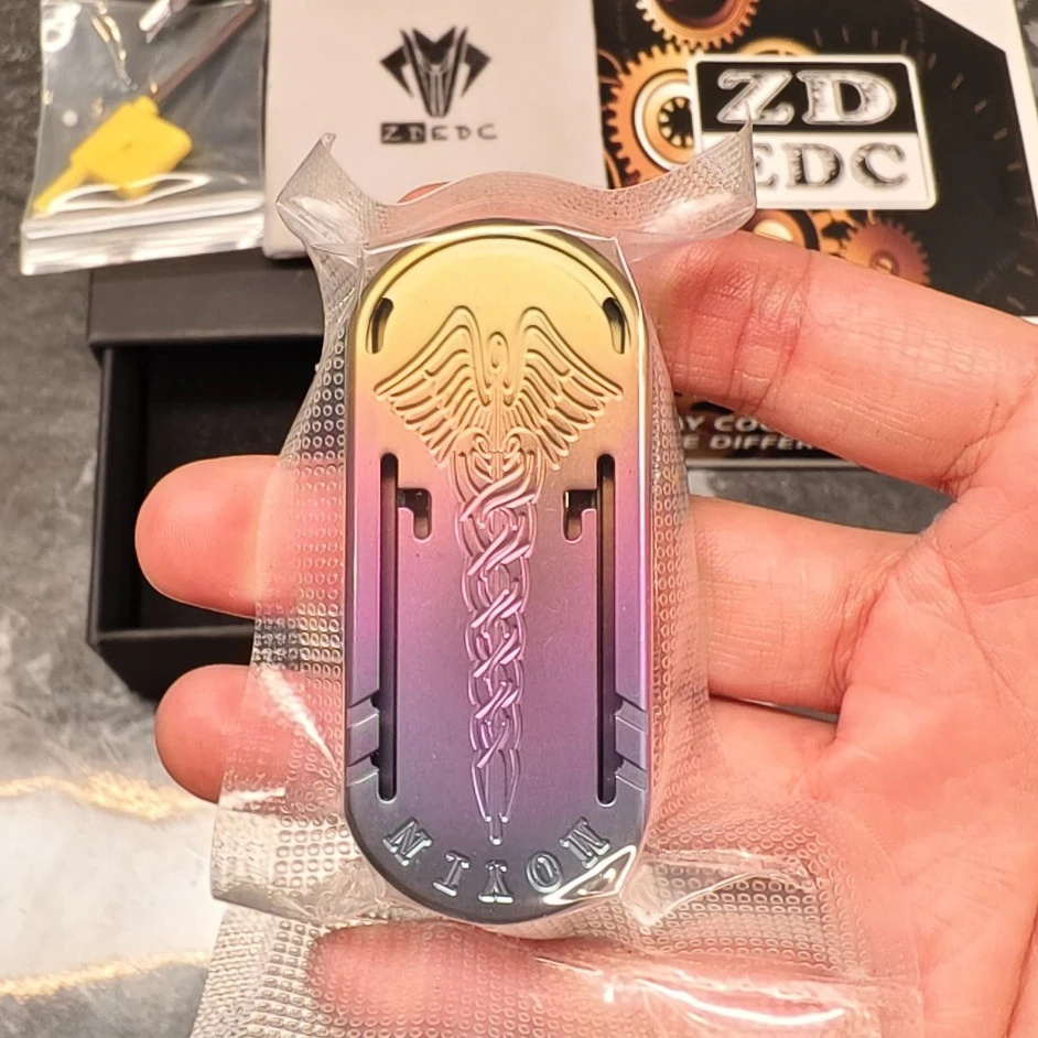 ZDEDC メイス音叉フィジェットスライダーチタン合金プッシュ