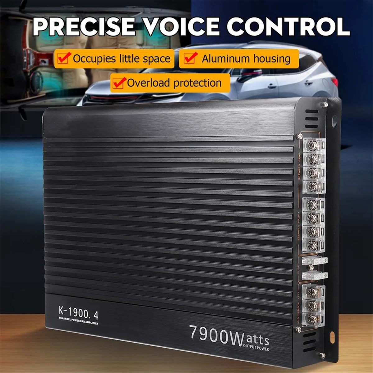SCLS 12V 7900W 자동차 앰프 4 채널 강력한 자동차 오디오 서브 우퍼 알루미늄 차량 전원 스테레오 앰프 자동차 사운드 앰프
