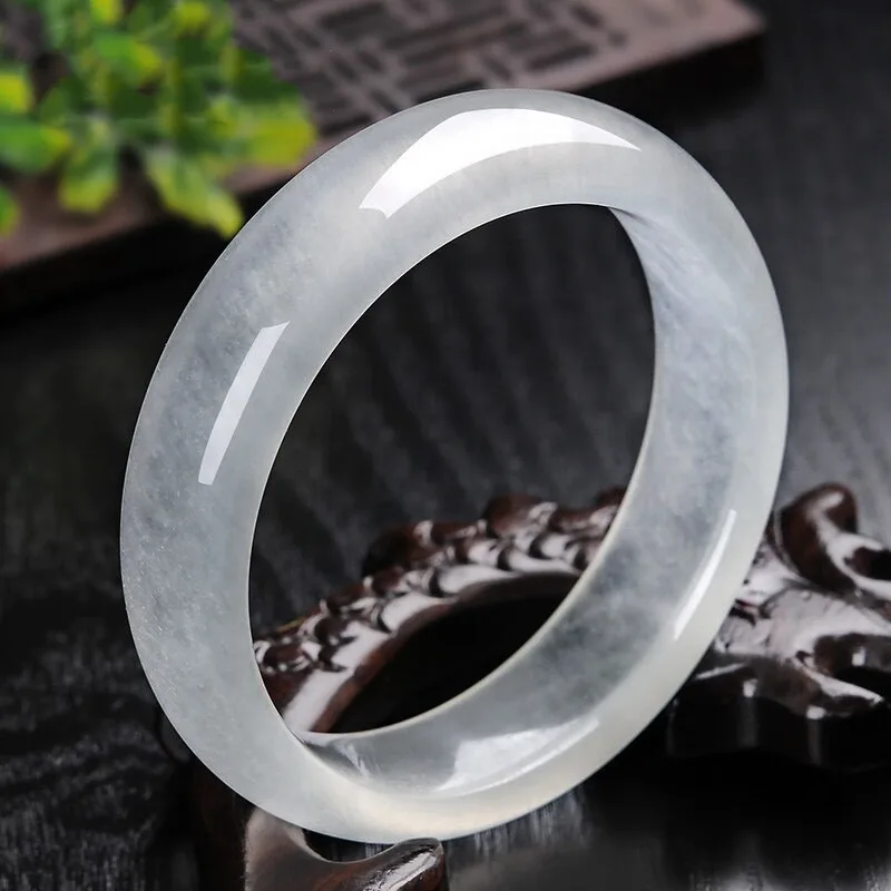 

Genuine Natural White Jade Ice Seed Bracelet Bangle Fashion Charm Jewelry Wholesale Accessories Amulet Gift for Women Men Luxury