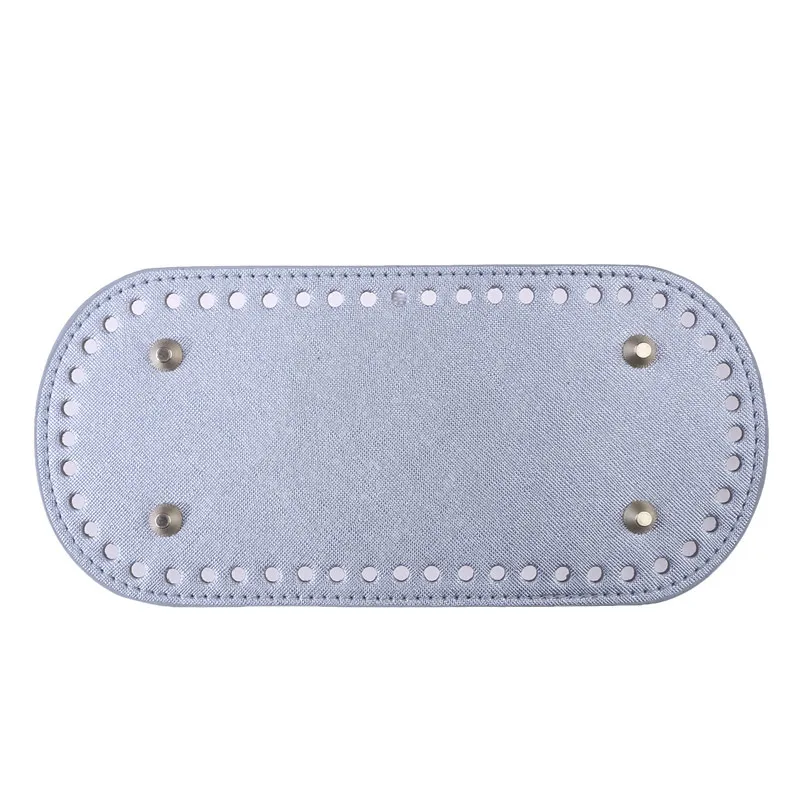 Oval Long Bottom For Knitted Bag Pu Leather Bags Accessories Handmade Bottom Solid Color Diy Crochet Bag Accessories 22*10cm