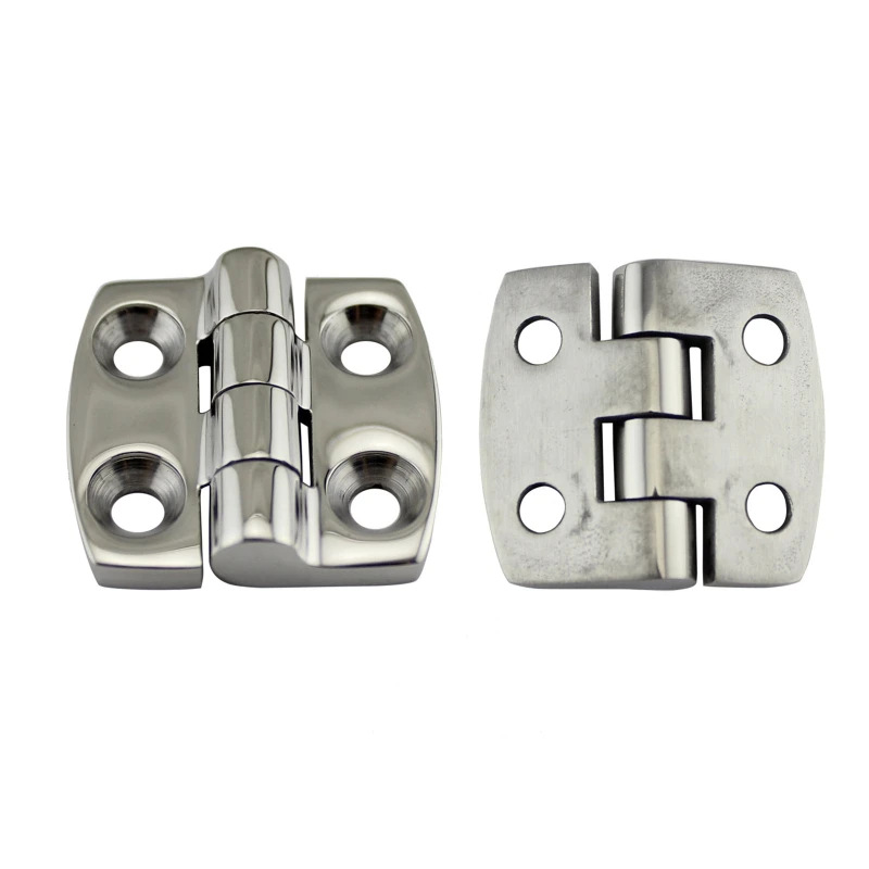 Stainless Polished Boat Deck Door Marine Butt Flush Hinge 38 x 40mm