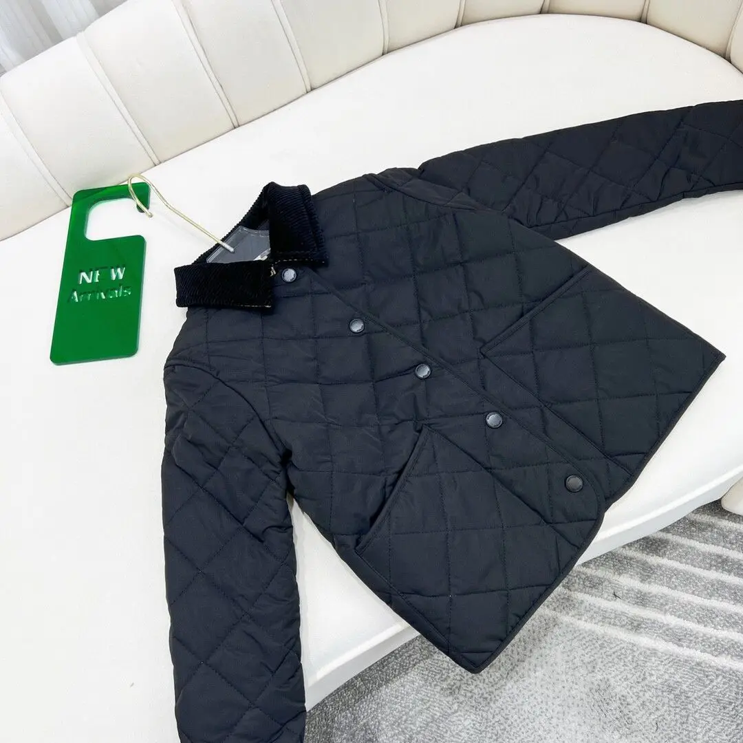 Children's winter padded clothes lapel classic style warm jacket windbreaker