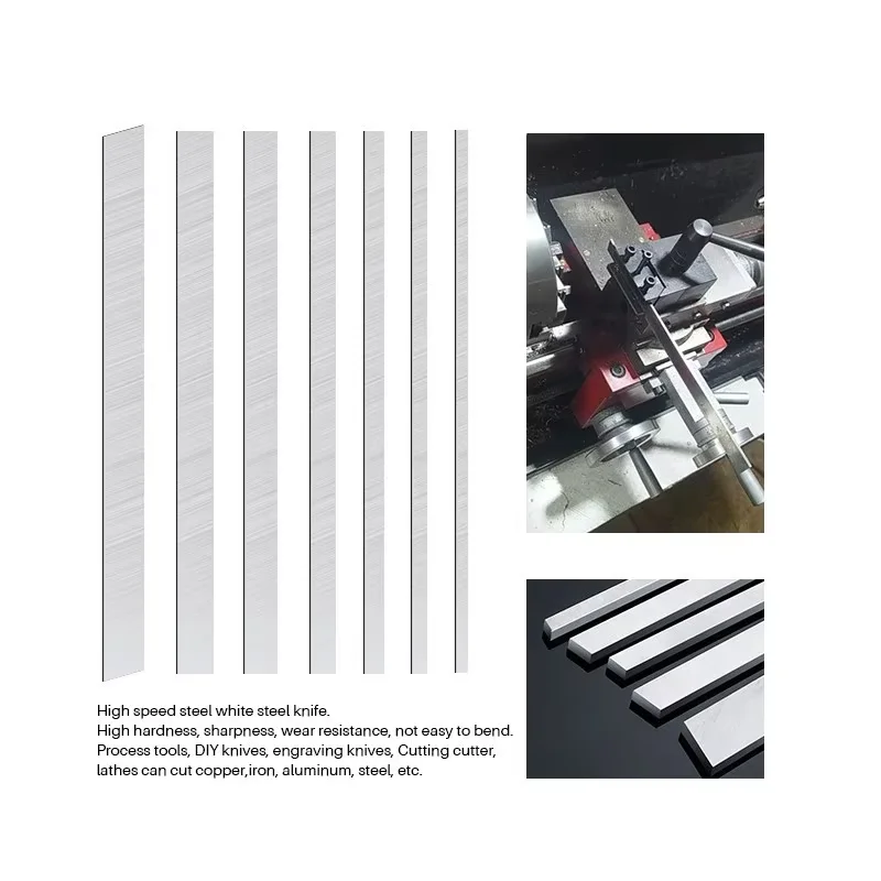 Lathe Turning Tool XUCHUAN 2mm High Speed Steel CNC Lathe Tool Bar White Steel Machining Cutting Bar