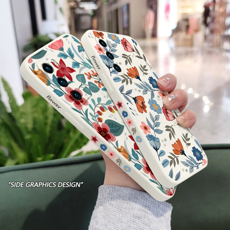 Blue Garden Liquid Silicone Phone Case