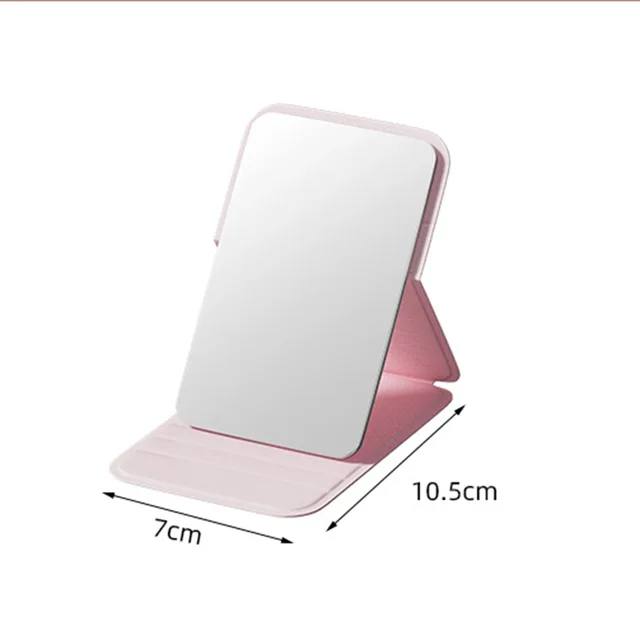 Mini miroir de maquillage portatif, table de dortoir et utilisation au bureau, miroir pliant réglable et Portable 3