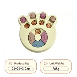 Interactive Slow Feeder: Cute Dog Puzzle Toy & Food Dispenser Bowl (Paw Puzzle C)