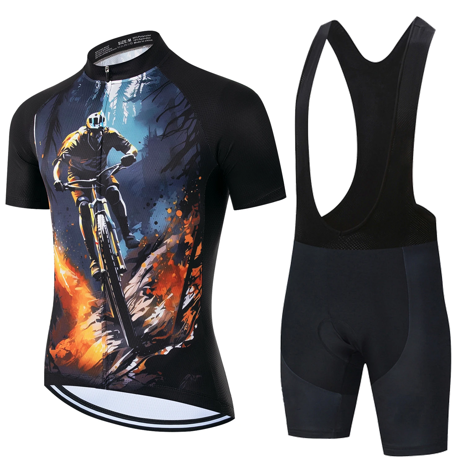 Premium Men's Summer Cycling Jersey and Bib Set - Professional MTB Apparel