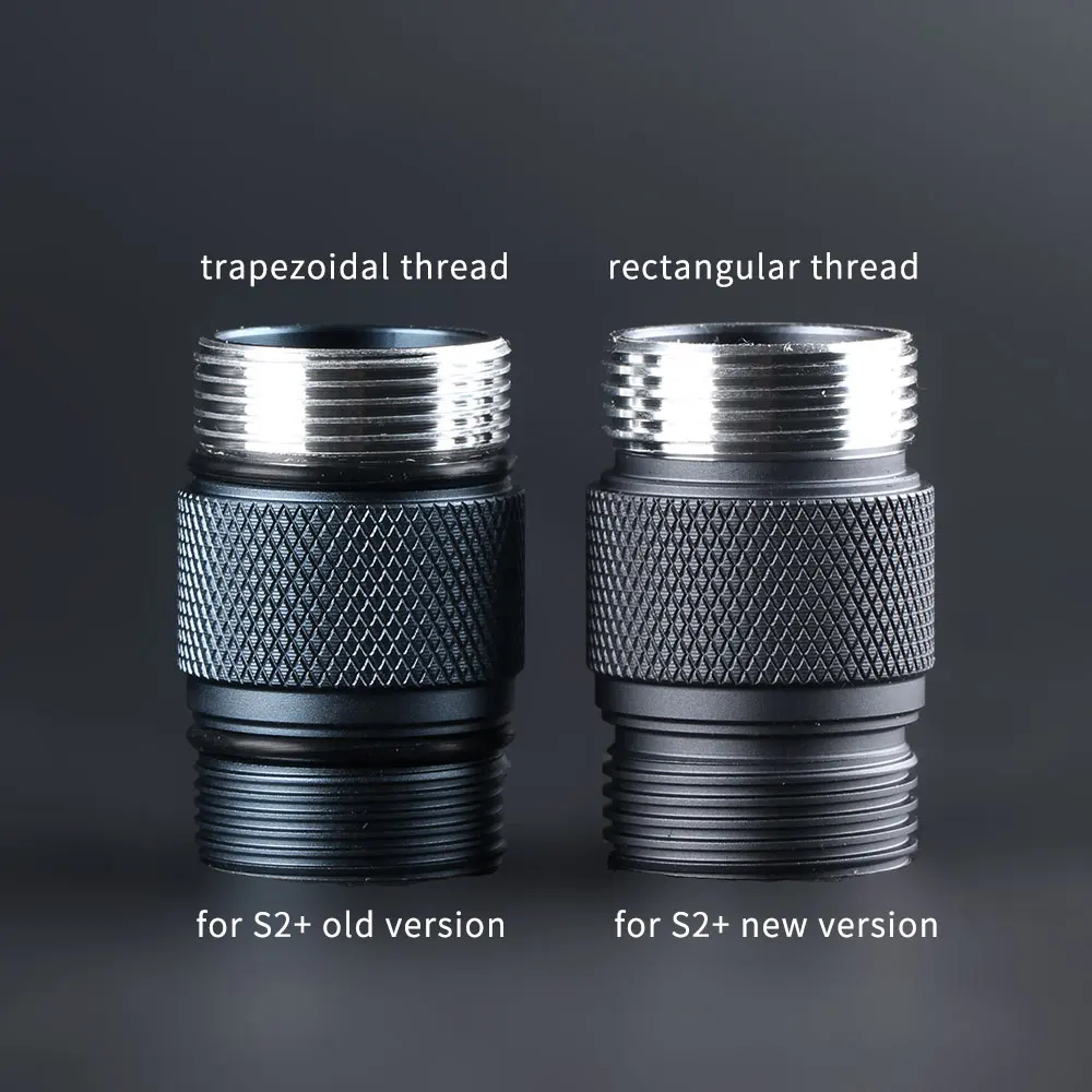 Convoy 18350 Battery Short Tube for S2+ S2 Plus Flashlight Rectangular Thread flashlight battery tube
