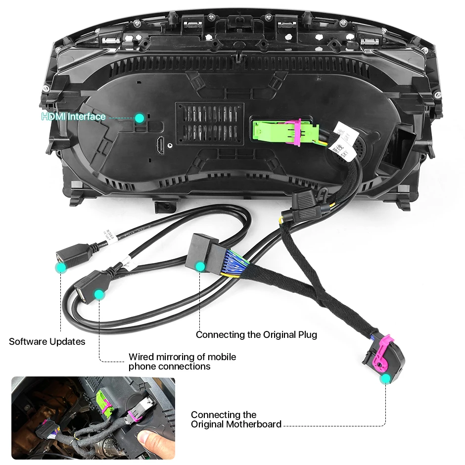 GreenYi LCD ú г    ӵ ȭ, VW Magotan Arteon CC Passat B8 , 12.5 ġ