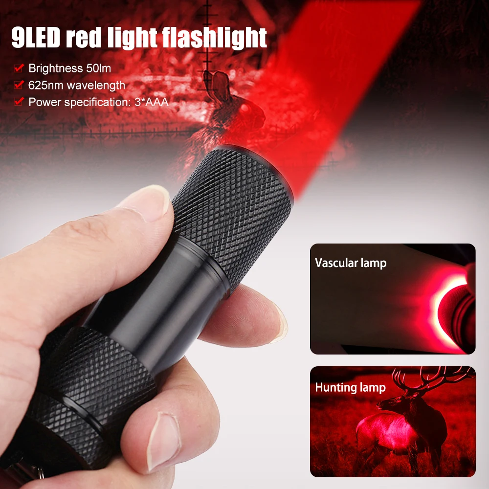 Portable625nmRedLightFlashlightInfraredBloodVesselLightFinder