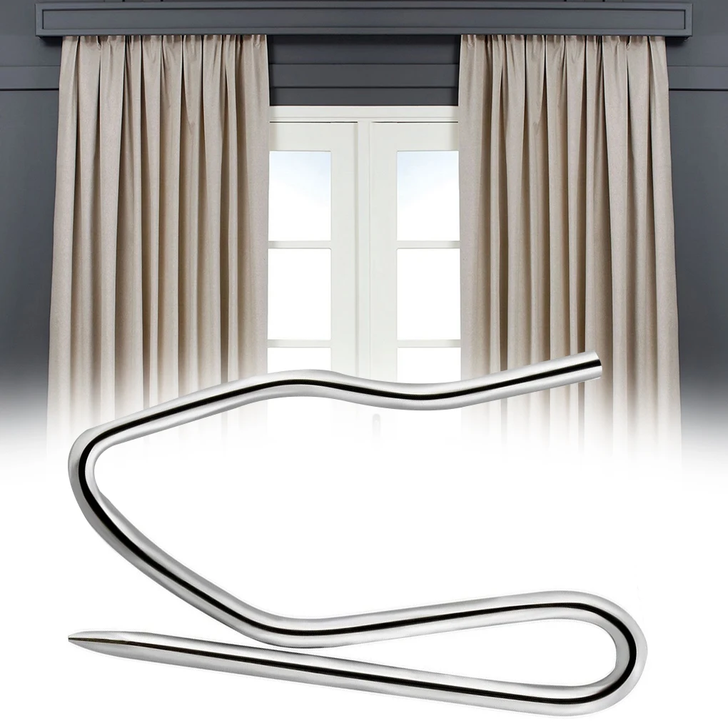 Description Picture 4 of item60 Pieces Bathroom S Shaped Curtain Hook Assortment Home Living Room Drape Hanger Spare Parts Hardware Curtains Accessory