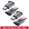 Micro USB 2.0 to USB C Adapter Micro USB Female to USB Type C Male Connector Support Charge Data Sync for Type-C Phones Tablets