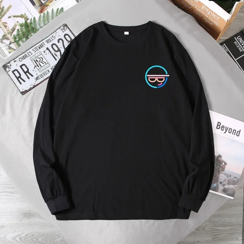 Printed Sweatshirts Men's Plus Size XL-7XL Autumn Cotton Casual Loose Long-sleeved Round Neck Bottoming Shirt Oversize Pullover