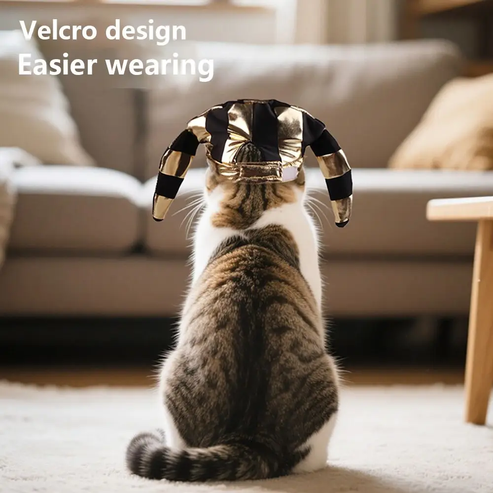 Comfortable With Tie Pet Pharaoh Hat Set Pet Dress Up Adjustable Pet Cosplay Costume Cat Dog With Tie Horn Cap Cat&Dog Sa91863698878477f986b16676647de457