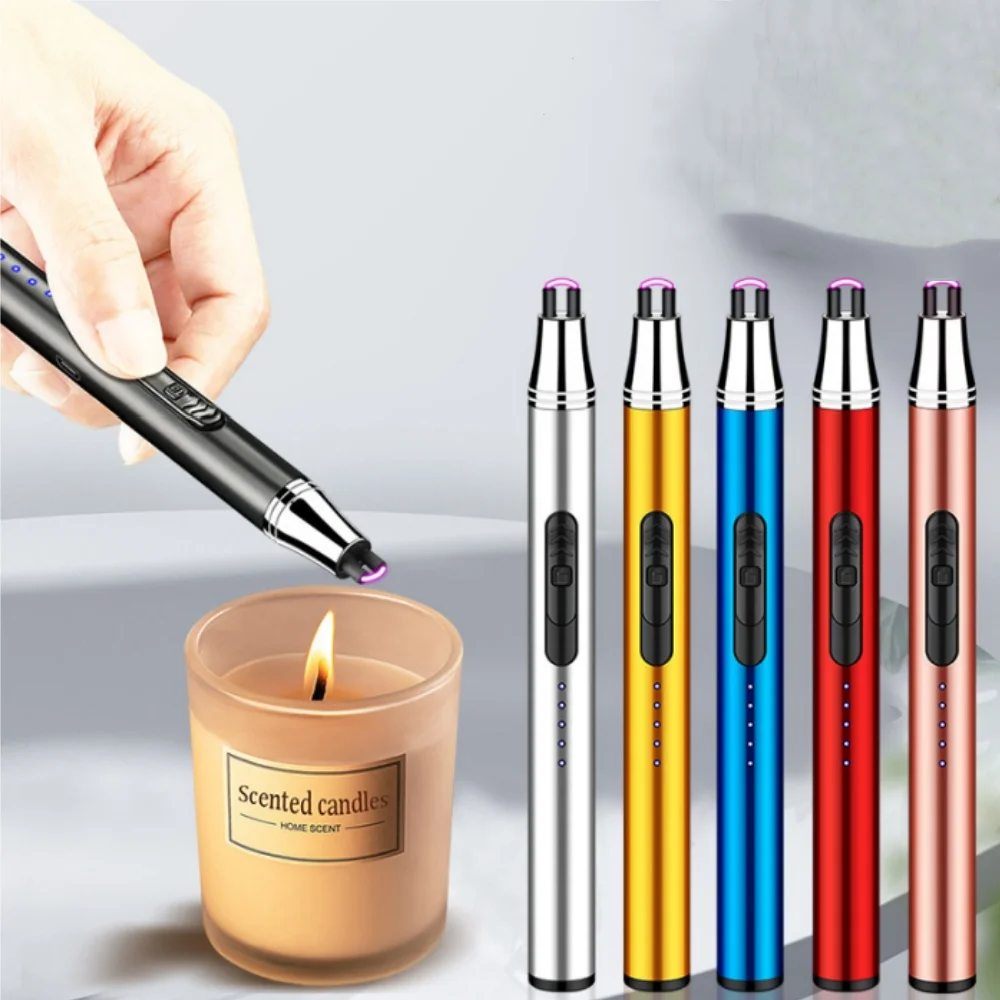 Description Picture 2 of itemUSB Electric Rechargeable Long Kitchen Lighter for Stovetop Windproof LED Plasma Candle Unusual Lighter For Men Christmas Gift