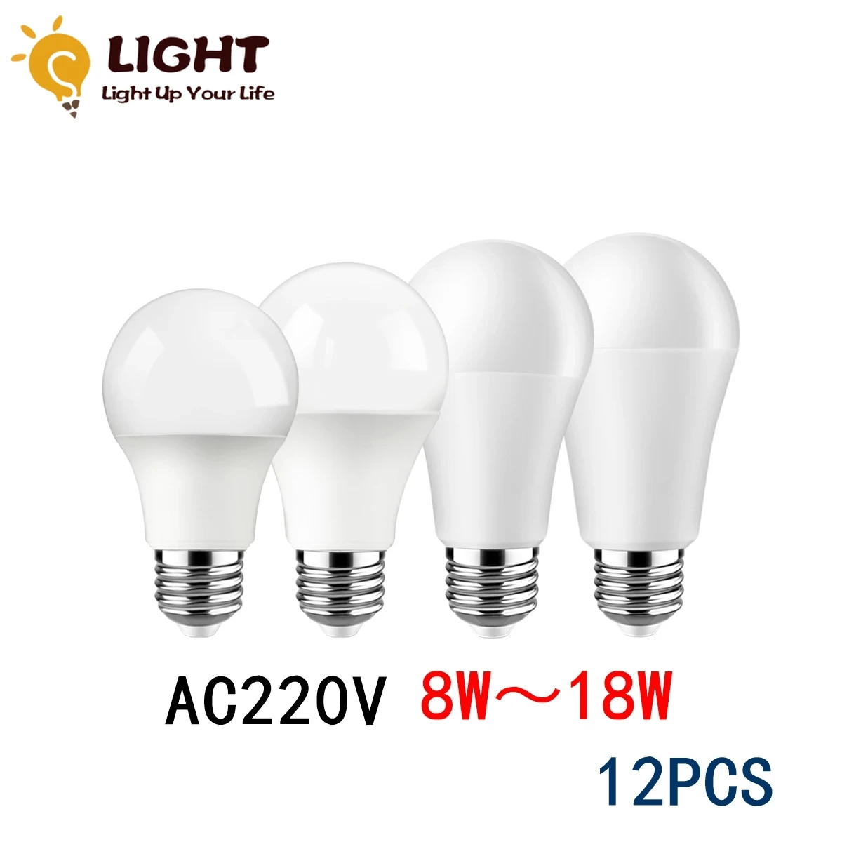 

12PC Led bulb Lamp AC 220V-240V Light Bulb A60 8W-18W B22 E27 bombilla lampara led bulb lighting for living room for Home