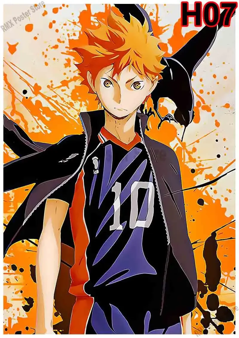 Aesthetic Anime Boy Manga Volleyball Acrylic Canvas Painting 8 