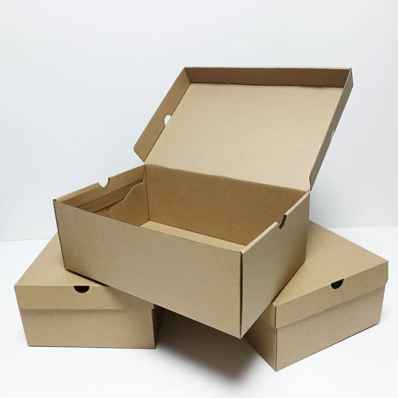 10Pack Multi-size Kraft Paper Shoes Boxes Handmade Package Big