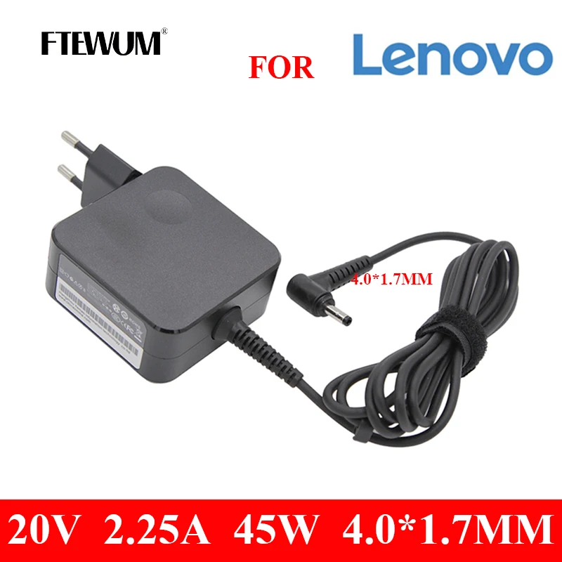 20V 2.25A 4.0*1.7 45W 어댑터 노트북 충전기 레노버 요가 310 510 520..