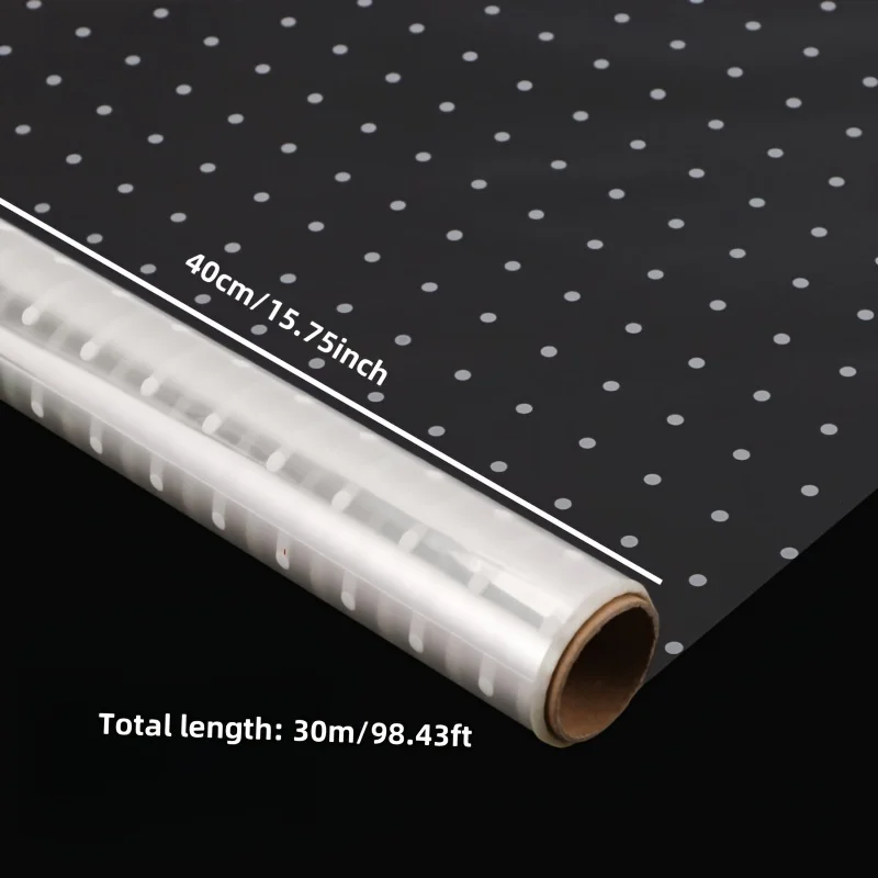 Transparent gift wrapping paper with unique white embellishment suitable for wrapping snacks gifts and flowers gift wrapping paper