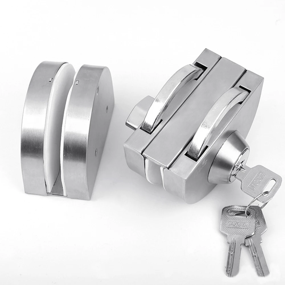 

Lock Glass Door Lock For 8-12mm Thickness Frameless Double Swing Or Sliding Toughened Glass Door Glass Door Lock Silver Lock Set