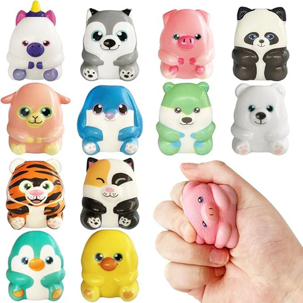 6/12PCS for Kids Adult Mini Kawaii Cute Stress Relief Squeeze Toys Slow Rising Squishies Toys  Carnival Goodie Bag Stuffers 5