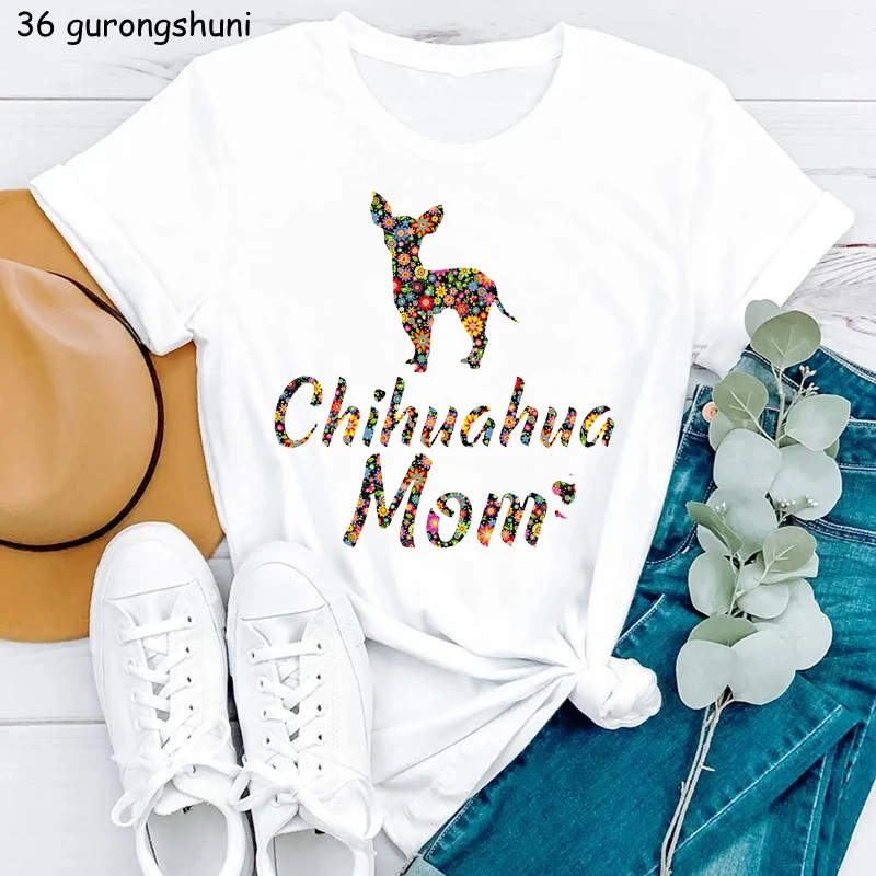 2024 heißer Verkauf Lustige T-shirt Frauen Aquarell Chihuahua Hund Tier Druck T-Shirt Femme Harajuku Shirt Sommer Stilvolle T Shirt Tops