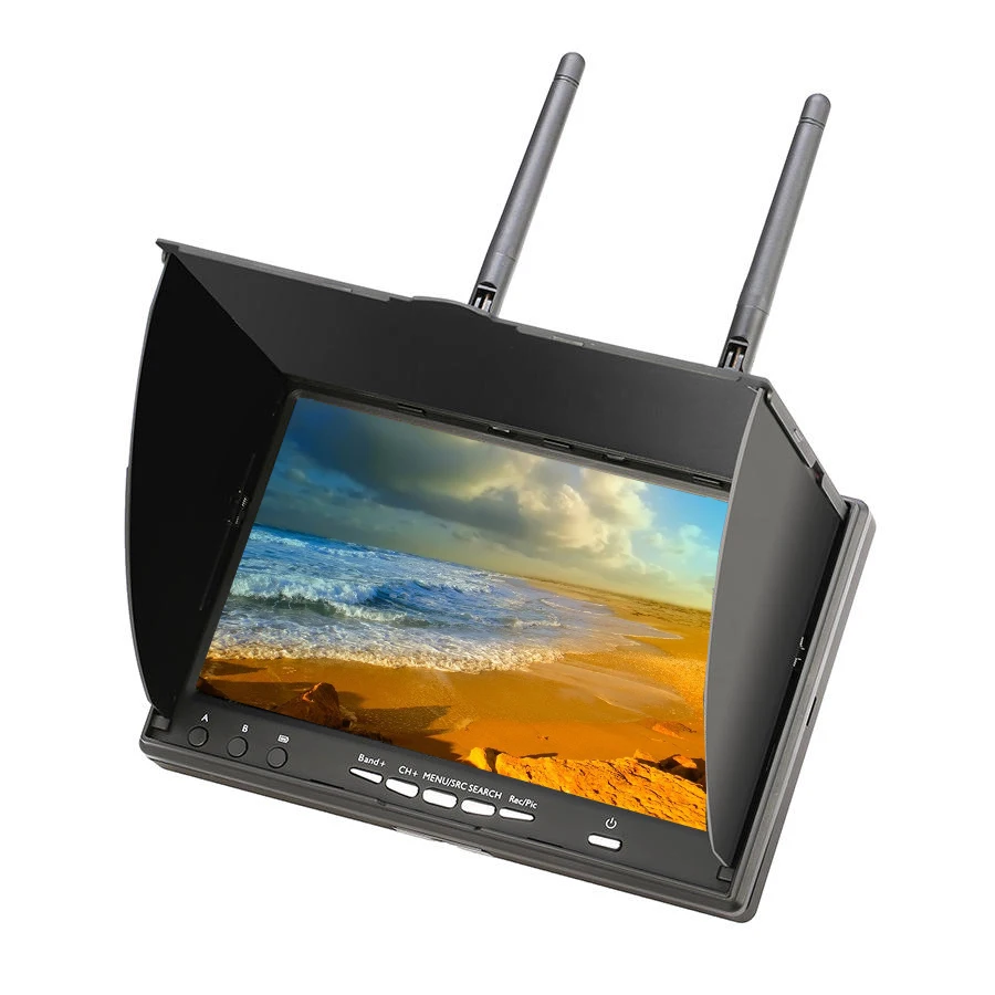 

LCD5802D 5802 5,8G 40CH 7-дюймовый Raceband FPV монитор 800x480 с DVR встроенный аккумулятор видеоэкран для FPV мультикопта