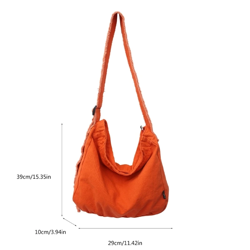 Canvas Shoulder Bag for Women Large Capacity Bag Casual Crossbody Bag E74B