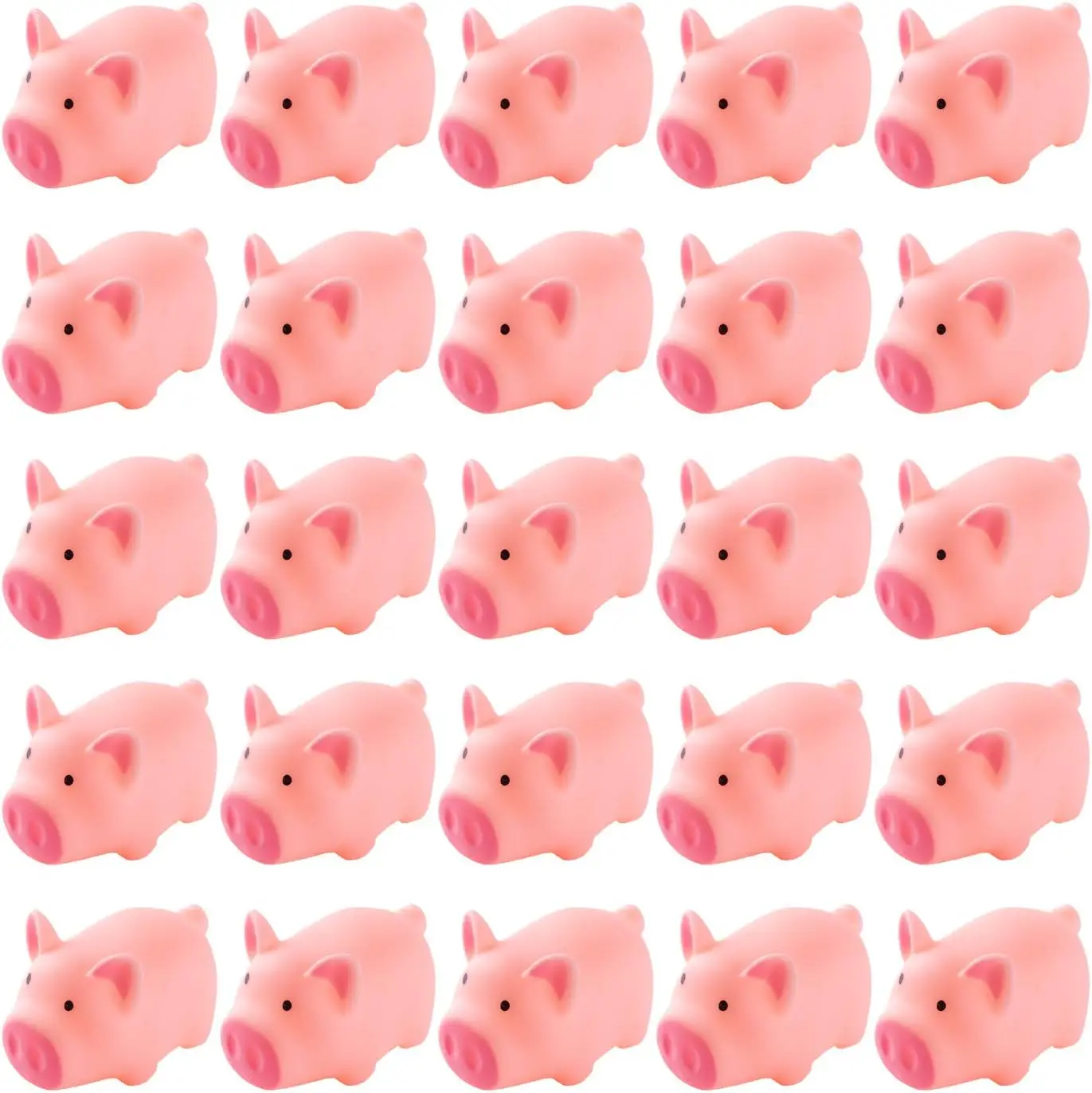 20 PCS Mini Cute Pink Screaming Rubber Piglet Squeeze Sound Toy Pig Children Party Gift