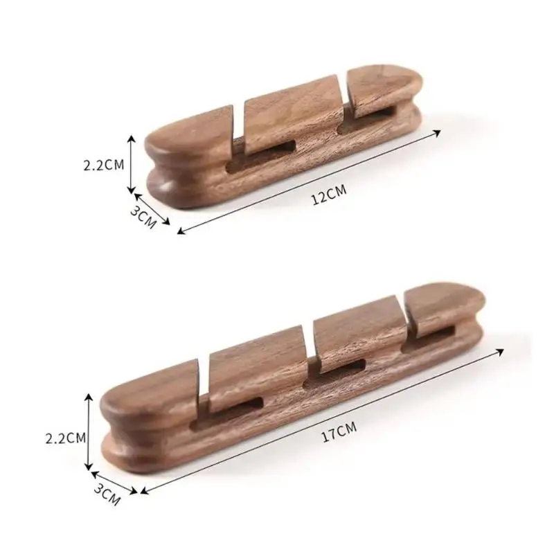 Solid Wood Desktop Cable and Headphone Organizer