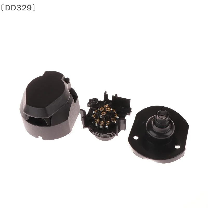 〔DD329〕Towing Socket Plug Car Accessories 13Pin 12V Euro Round Trailer Caravans Socket Electrical Connector Adapter