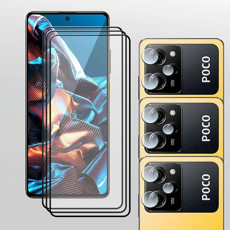 Per Poco X5 Pro Screen Glass Per Poco X5 Screen Protector 9H Temperato Protettivo Per X5 Pro Camera Soft Film