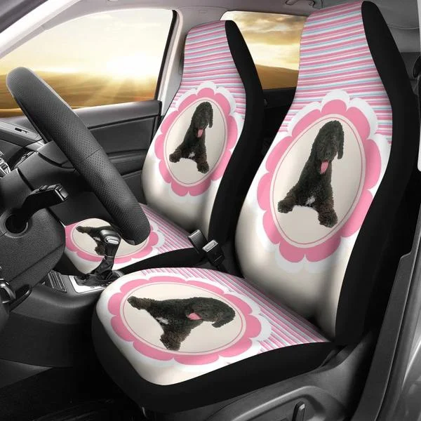 

Cute Spanish Water Dog Print Car Seat Covers