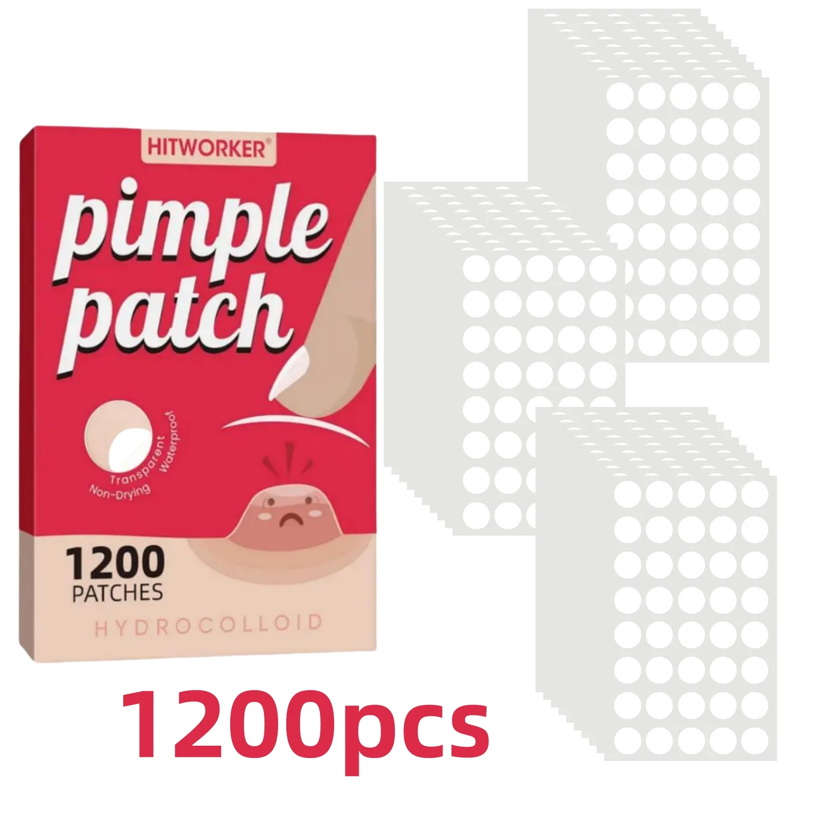 1200 Pcs Acne Patches | Alcohol-Free, Gentle & Non-Irritating - Waterproof & Breathable, Essential for Facial Care