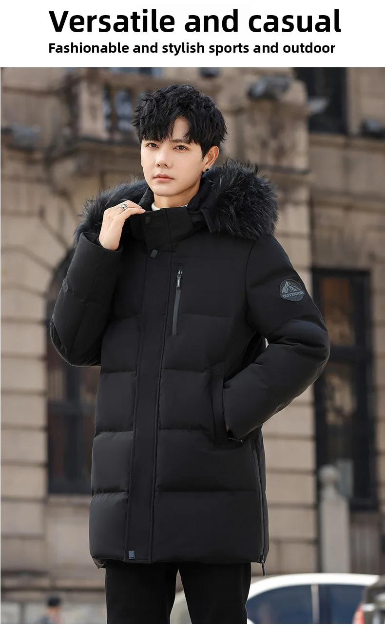 High Brand White Goose Down Jacket Detail View