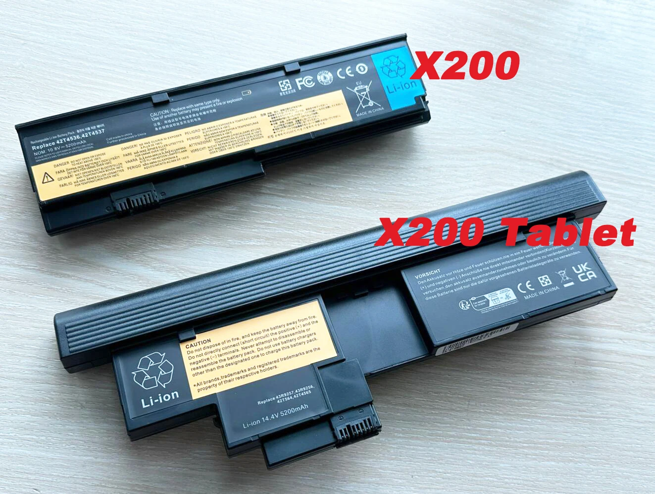 Nova Bateria do Portátil para Lenovo Thinkpad Cell X200 Tablet X200t 42t4564 43r9257 43r9256 Fru 42t4658 42t4657 - Imagem 4