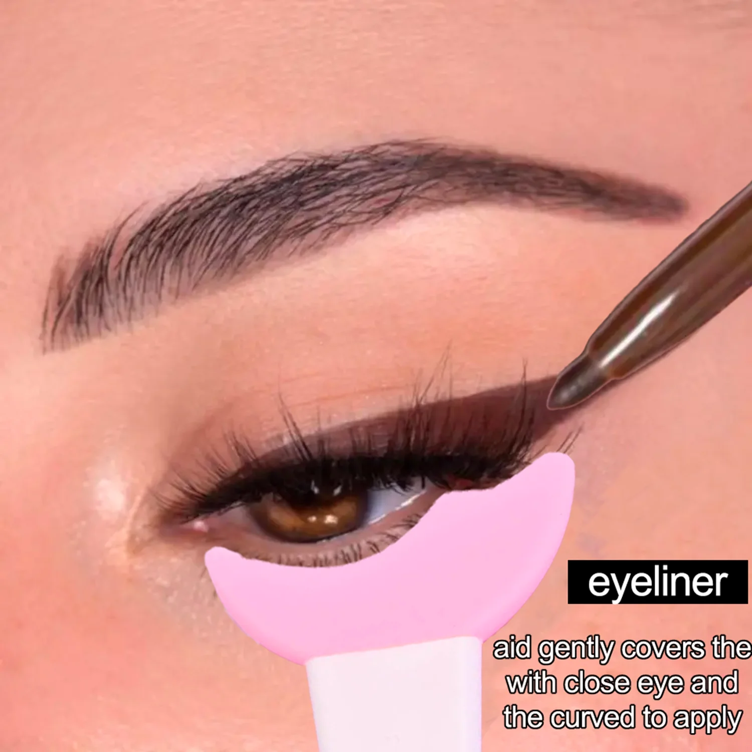 Eyeliner stencil tool silicone winged eye makeup guide reusable easy for beginners certified DIY friendly skin-safe unisex