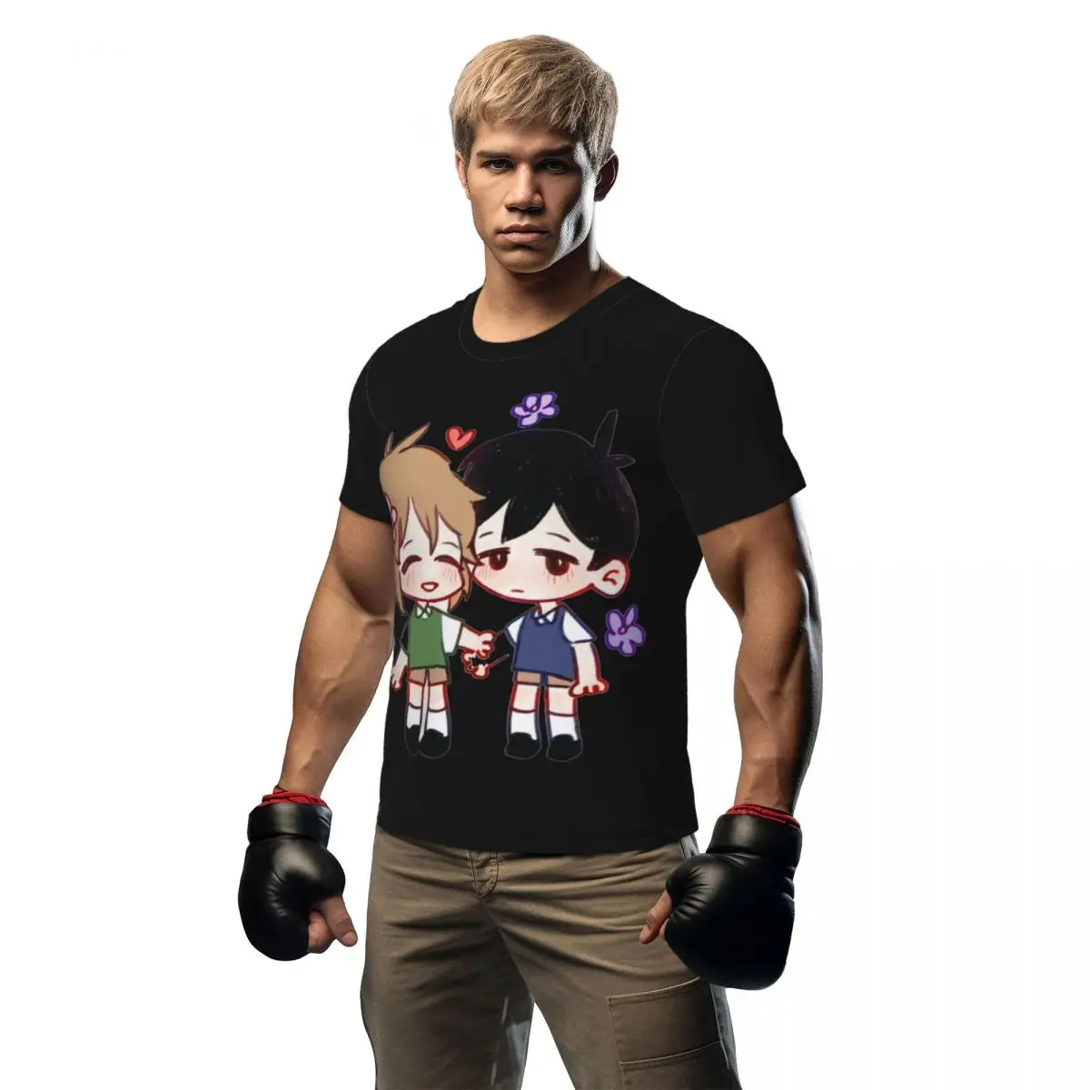 

Omori Anime Game T-Shirt Omori Basil Harajuku Running T Shirts Short-Sleeve Breathable Tops Summer Y2K Classic Oversize Tees