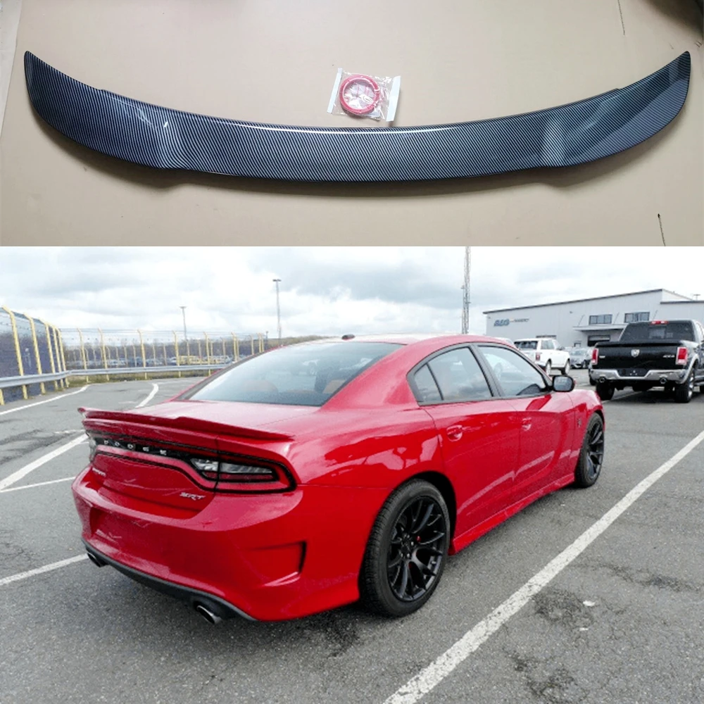 New Carbon Fiber Look /black Car Rear Roof Spoiler Wing Trunk Spoiler