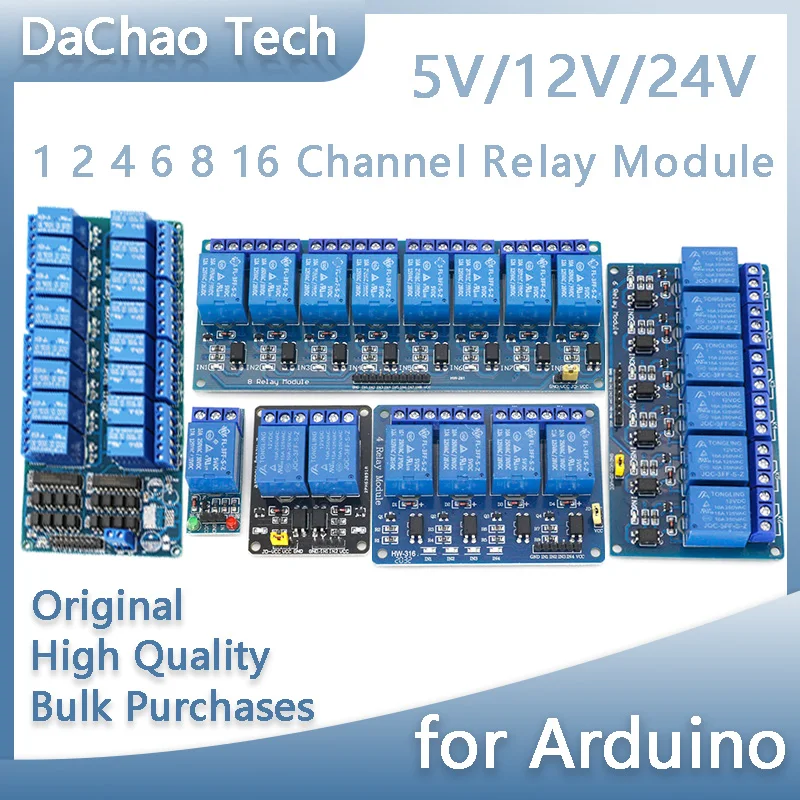 5V 12V 24V 1 2 4 6 8 16 Channel Relay Module Arduino Relay with ...