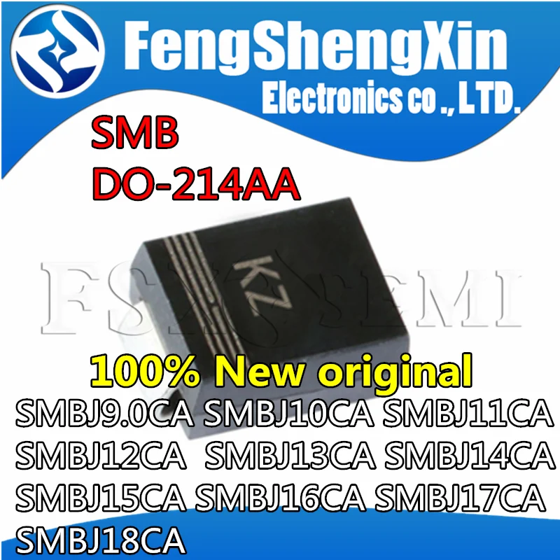 20pcs SMBJ9.0CA AV SMBJ10CA AX SMBJ11CA KZ SMBJ12CA BE SMBJ13CA SMBJ14CA BK SMBJ15CA BM SMBJ16CA LM SMBJ17CA LR SMBJ18CA BT SMB