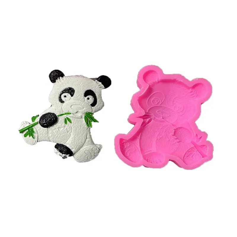 

DIY Panda Silicone Mold Fudge Chocolate Baby Party Cupcake Top Resin Clay Confectionery Dessert Pastry Decoration Kitchen Baking