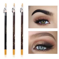 Stylo à sourcils en bois Microblading, 1 pièce, imperméable, maquillage longue durée, crayon à sourcils, positionnement, noir, marron foncé, cosmétique 1