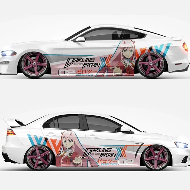 Zero Two DARLING in the FRANXX ITASHA anime car wrap vinyl stickers Fit  With Any Cars