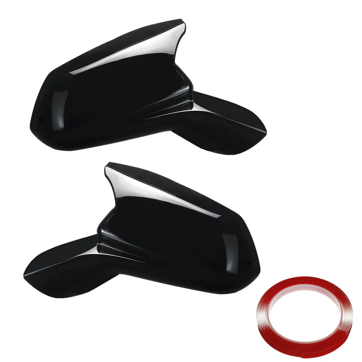 Chrome Mirror Cover Caps For 2010-2015 Chevrolet Camaro - Left & Right - Adhesive On