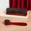 2 Pcs Shoe Brush Cleaning Boot Care Kit Applicator Horse Hair Mane for Polishing 5